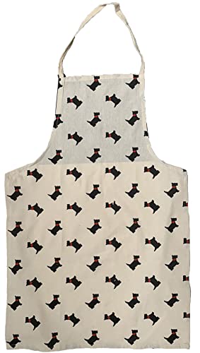 2 Pack, 100% Cotton Christmas Holiday Kitchen Apron with Dog Lovers and Snowflakes, Heart Design for Dress Size: 4-6. Machine Washable Size: 19 x 30 inch.