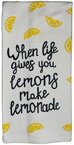 2 Pcs, 100% Cotton Over Sized Funny Quote When Life Gives You Lemons Make Lemona