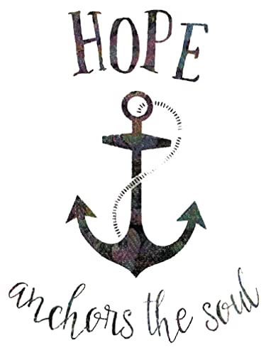 100% Cotton Nautical Anchor Funny Quote Flour Sack Soft and Absorbent Kitchen Towels / Hand Towels with Hanging Loop – Hope Anchors The Soul Size: 16 X 28 Inch.