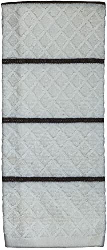 Set of 4, 100% Cotton Diamond Pattern Jacquard Kitchen Towels, Dish Towels, Tea