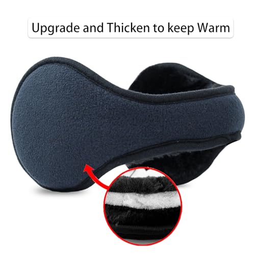 Pack of 2, Unisex Extra Warm Fleece Ear Warmer Outdoor Earmuffs for Winter Warm Accessory