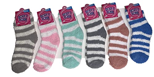 Fuzzy Crew Socks for Women Cozy,Soft , Fluffy Warm Winter Slipper Socks.