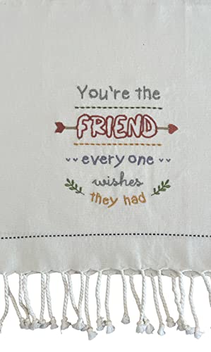 100% Cotton White Funny Quote You're Friend Every one Wishes They had Kitchen To