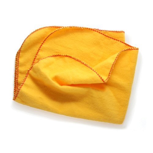 Set of 12, 100% Cotton Large Yellow Dusting Cloths, Captures 2X The Dust of a Regular Cloth, Highly Absorbent Multi-Purpose Cleaning Towels Perfect for Home or Office Size: 23" x 13".