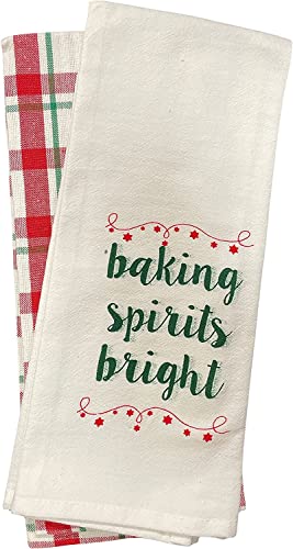 Christmas Kitchen Towels Set of 6, Cotton Dish Towles, Farmhouse
