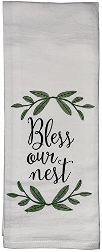 Set of 5, 100% Cotton Love My Home Design Funny Cute Saying Flour Sack Kitchen Towels/Dish Towels for Wedding, Baby Shower, Home Decor, Housewarming, Other Occasions Size: 16 X 28 Inch.