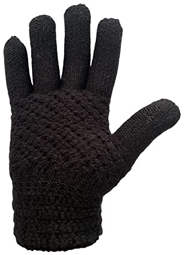 Ladies Thermal Knitted Cold Winter Gloves Locks the heat in warmth Yarn 3.2 TOG