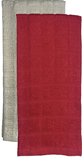 Set of 4, 100% Cotton Window Panel Terry Kitchen Towel - 4 Kitchen Towels Size: