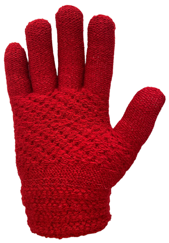 Ladies Thermal Knitted Cold Winter Gloves Locks the heat in warmth Yarn 3.2 TOG