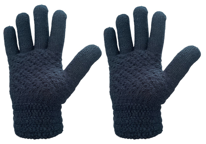 Ladies Thermal Knitted Cold Winter Gloves Locks the heat in warmth Yarn 3.2 TOG