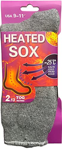 4 Pair, Women Heated Sox Socks Thick Insulated Extreme Boot Winter Thermal Socks Keeps Feet Warmer Longer 2.13 TOG heat rating -25 c Size: 9-11.