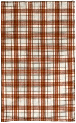 Set of 2, Flour Sack Kitchen Towels Pumpkin Spice Favorite Season & 1 Plaid Kitchen Towels/Flour Sack Kitchen Towels Size : 15" x 25".