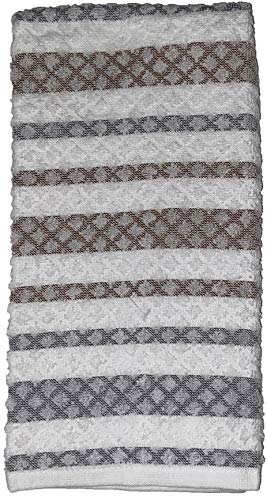 Set of 4, 100% Ring-Spun Terry Cotton Kitchen Dish Towels - 410 GSM, Crosshatch