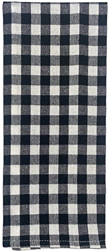 Set of 4, Welcome to Our Farmhouse with Rooster, Black and White Buffalo Plaid Kitchen Towels, Super Soft and Absorbent Size: 15 X 25 inch.