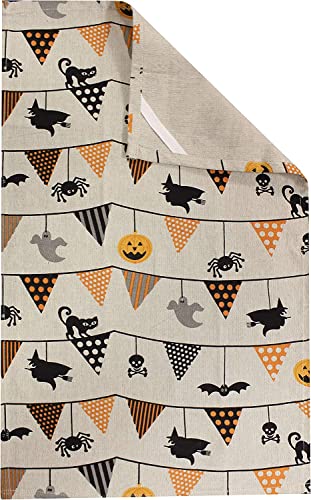 Set of 6, 100% Cotton Halloween Decorative Flour Sack Towels, Halloween Kitchen