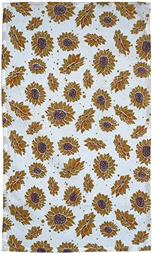 Set of 4, 100% Cotton, Sunflower Design Spring and Summer Kitchen Towel Set, Inc