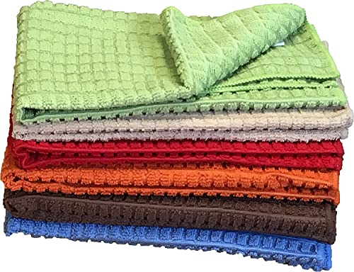 Set of 6, Microfiber Ultra Absorbent Kitchen Towels Size: 16" x 19"