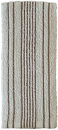 Premium Cotton Kitchen Towels Dish Towels Set of 6, 3 Vertical Stripe and 3 Solid Kitchen Towels 425 GSM, Soft and Highly Absorbent, Machine Washable Size: 16 x 26 Inch.