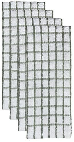 100% Cotton Window Panel Terry Kitchen Towel - 4 Kitchen Towels Size: 15 x 25 inch or 8 Pack Dishcloths 15" x 25" Soft, Ultra Absorbent, Machine Washable.