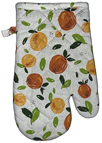 Set of 4, 100% Cotton Orange and Peach Design Kitchen Towel Set, Include 2 Kitch