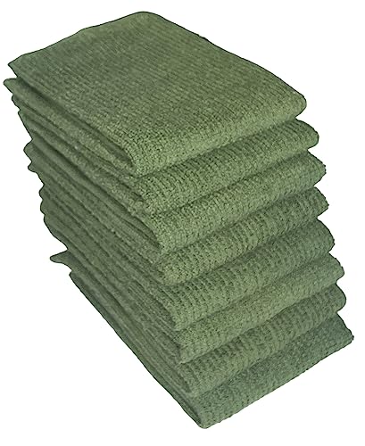 8 Pack, 100% Cotton Bar Mop Kitchen Cleaning Dish Cloth, Dish Towel, Super Absorbent, Machine Washable, Multi-Purpose for Home, Kitchen Size: 12x12 inch.