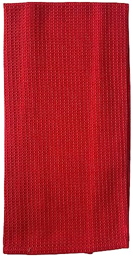 Set of 2, 100% Cotton White Herringbone Funny Kitchen Towels Turn it up This is My jam and Plain Red Kitchen Towels Size: 16 X 28 Inch.