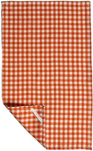 Set of 4, Fall Wreath with Grateful and Pumpkin with Hello Fall - Harvest Flour Sack Kitchen Towels with Gingham Check Kitchen Towels Size : 15" x 25".