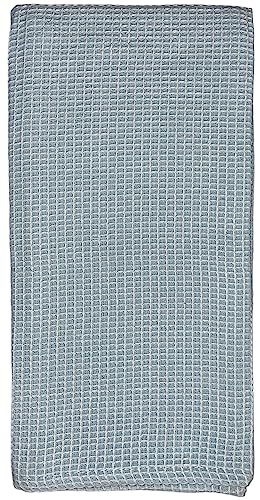 Set of 2, 100% Cotton White Herringbone Pom Poms Funny Kitchen Towels with Lemon Saying, Squeeze The Day and Sky-Blue Dyed Waffle Weave Kitchen Towels/Dish Towels Size: 16 X 28 Inch.