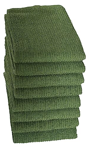 8 Pack, 100% Cotton Bar Mop Kitchen Cleaning Dish Cloth, Dish Towel, Super Absorbent, Machine Washable, Multi-Purpose for Home, Kitchen Size: 12x12 inch.