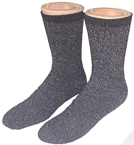 3 Pair, Men's Heated Sox Socks Thick Thermal Socks Keeps Feet Warmer Longer 2.13 TOG heat rating.Size: 10-15. (Black)