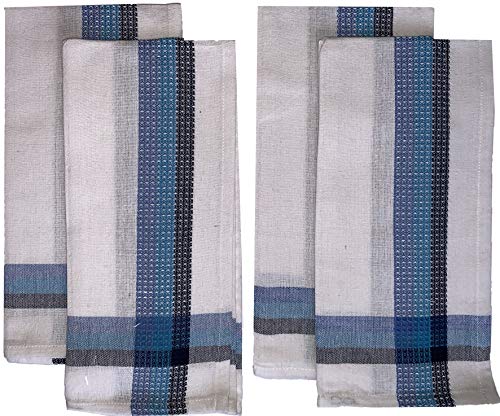 Set of 4, 100% Cotton Terry Kitchen Towels Ultra Absorbent Size : 16 x 26 Inch.