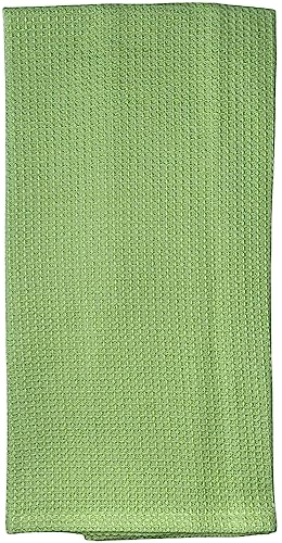 Set of 2, 100% Cotton White Herringbone Funny Kitchen Towels be Grateful and Plain Lime Green Kitchen Towels Size: 16 X 28 Inch.