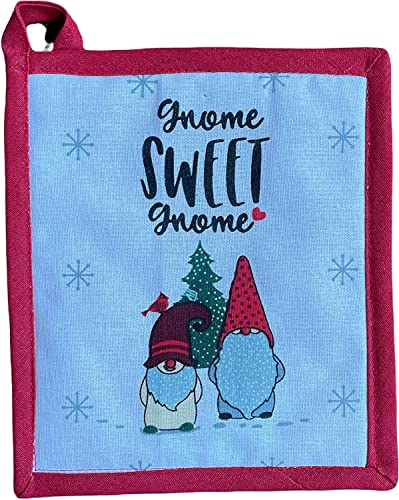 Christmas Kitchen Towels Set of 4 Snowflake Blue Dish Towels