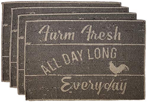 Set of 4, Farm Fresh Design Sentiment Farm Fresh All Day Long Everyday Tapestry