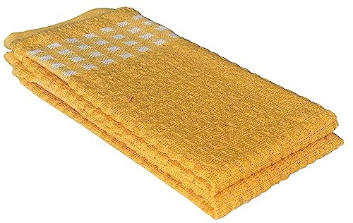 Petal Cliff Set of 6, 100% Cotton Small Windowpane Terry Kitchen Towels Highly Absorbent and Machine Washable Size: 15 x 25 inch. (Design A)