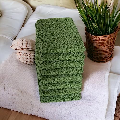 8 Pack, 100% Cotton Bar Mop Kitchen Cleaning Dish Cloth, Dish Towel, Super Absorbent, Machine Washable, Multi-Purpose for Home, Kitchen Size: 12x12 inch.