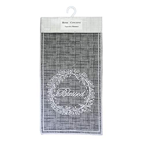 Blessed Decorative Tapestry Runner Kitchen Dinning Table Easy to Clean, Machine Washable Size: 13” x 48”.