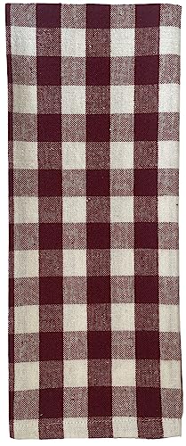 Set of 4, I just Rescued Some Wine, it was trapped in a Bottle, White and Burgundy Buffalo Plaid Kitchen Towels, Super Soft and Absorbent Size: 15 X 25 inch.