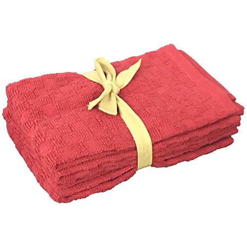 Set of 4, 100% Cotton Delux Chess Design Kitchen Towels Barmop Super Soft, Highly Absorbent Size: 16 x 19 inch.