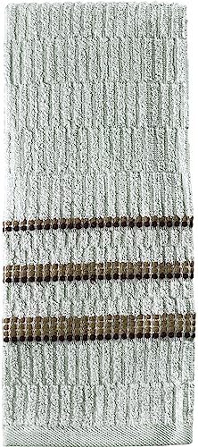 Set of 4, 100% Ribbed Terry Kitchen Towel 4 Hand Towel : 16 X 28 inch Soft and Ultra-Absorbent.