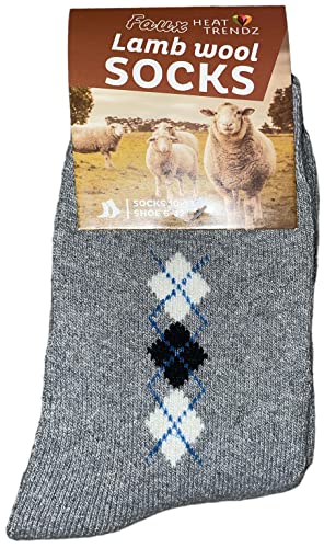 4 Pairs Thermal Faux Lambs Wool Crew Socks for Men Cold Weather Heavy and Warm Winter Socks Size: 10-13.