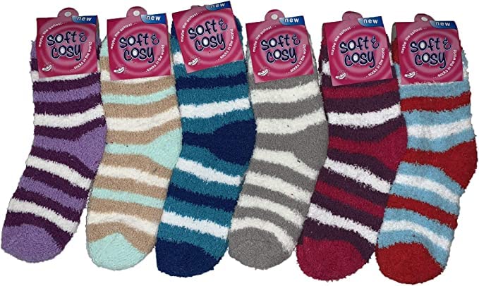 Fuzzy Crew Socks for Women Cozy,Soft , Fluffy Warm Winter Slipper Socks.