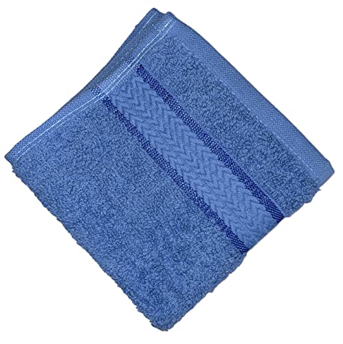 Washcloths 100% Ring Spun Cotton Zero Twist Wash Cloths for Body and Facewash Design to exfoliate Your Hands, Soft and Absorbent Machine Washable, 12 x 12 Inch.