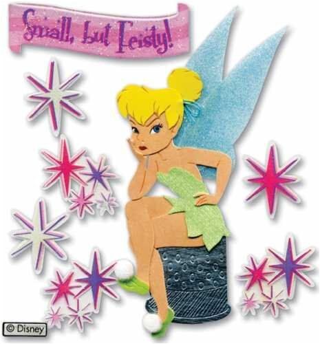 Disney Tinker Bell 3-D Stickers-Small, But Feisty!