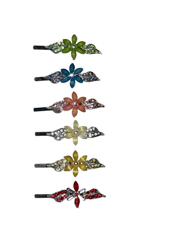 6 Pcs, Rhinestone Hair Clip Girls Snap Hair Barrett Hairpin Hair Styling