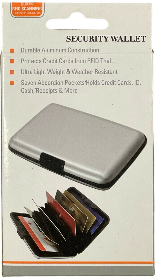 Aluminum Metal Wallet Hold 7 Credit Card Case Holder Anti RFID Scanning USA