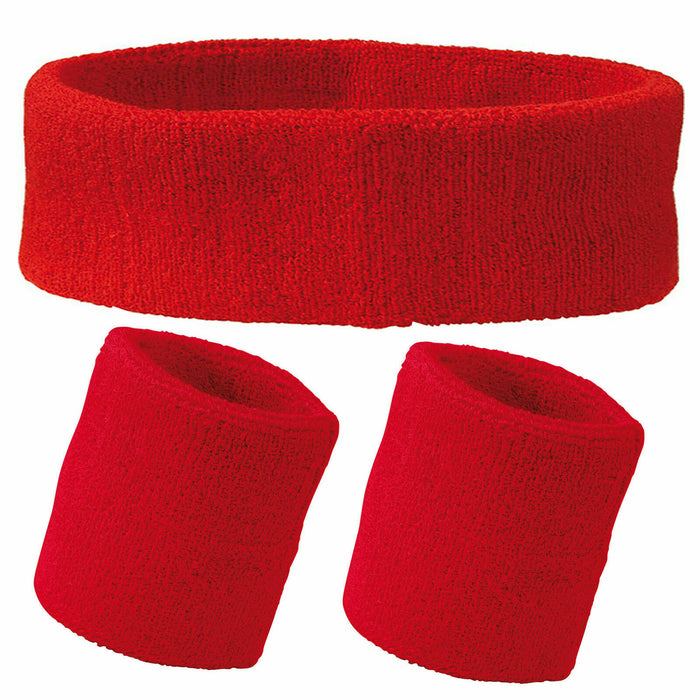 Set of 3, Sweatbands Sets, Sports Athletic Exercise Workout Headband Wristband.