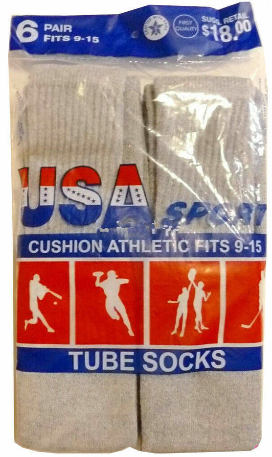 Men's Solid Tube Socks Over the calf High 21 Inch Socks Size: 9-15