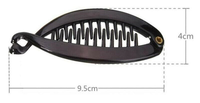 6 , Womens Banana Fish Clip Barrette Hair Claw Comb Grip Clamp French Hair Clasp