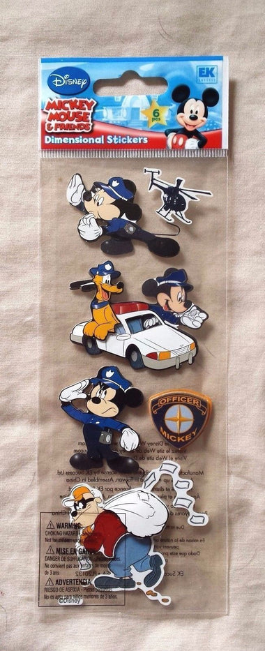 Mickey Mouse & Friends Dimensional Stickers For Scrapbooking - Mickey Police